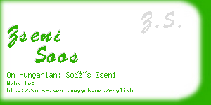 zseni soos business card